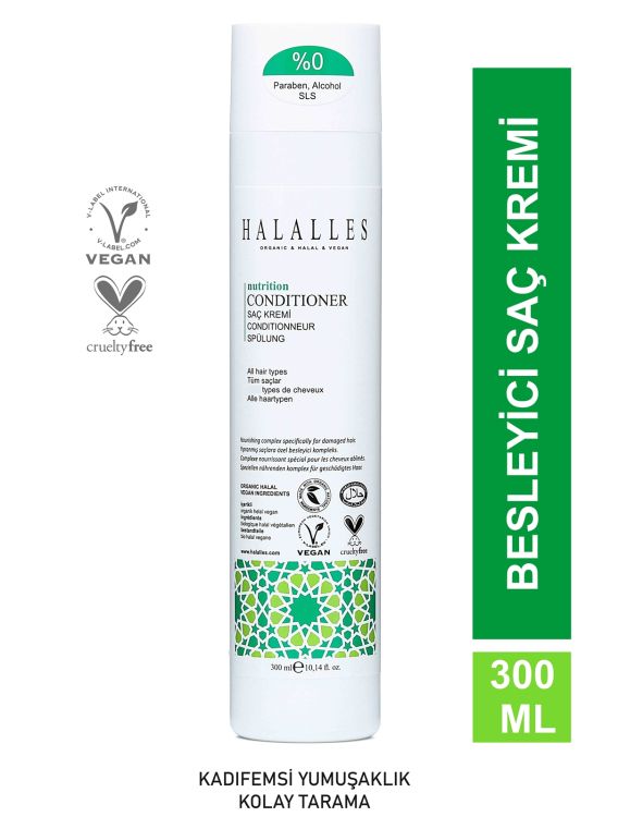 Halalles Besleyici Saç Kremi Shea Yağı + Vitamin + Biotin + Amino Asit
