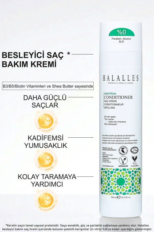 Halalles Saç Dökülmesine Karşı Şampuan İşlemli Normal Yapılı Saçlar