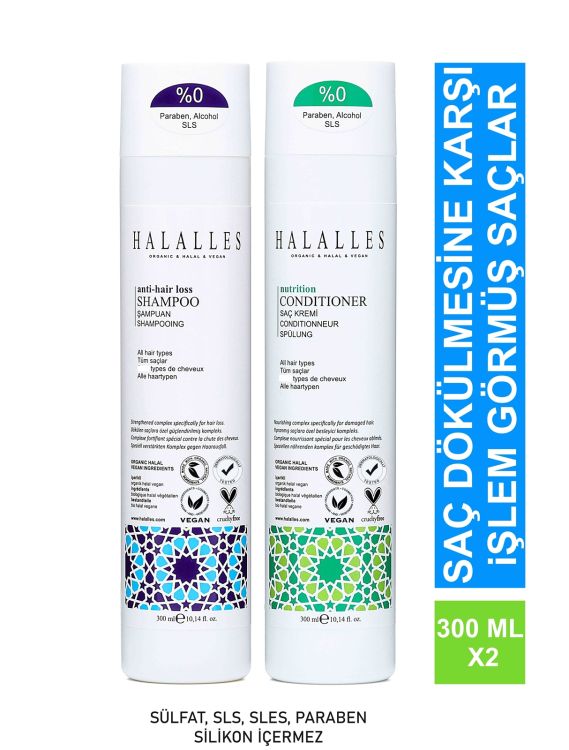 Hallales Saç Dökülmesine Karşı Bakım Seti İşlemli Normal Saçlar 