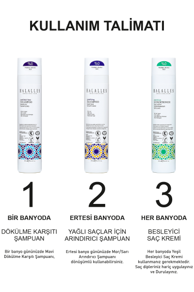 Halalles Saç Dökülmesine Karşı Şampuan İşlemli Yağlı Saçlar - Thumbnail