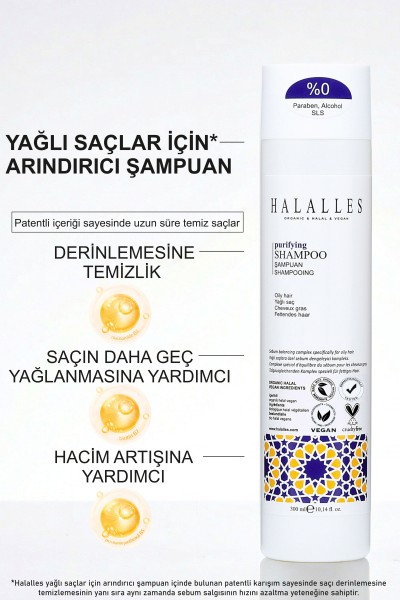 Halalles Saç Dökülmesine Karşı Şampuan İşlemli Yağlı Saçlar - Thumbnail