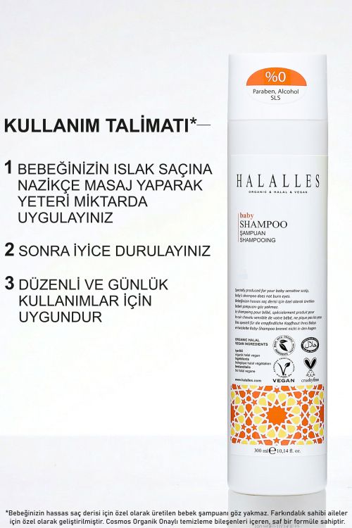 Halalles Göz Yakmayan Bebek Şampuanı Sülfatsız Formül