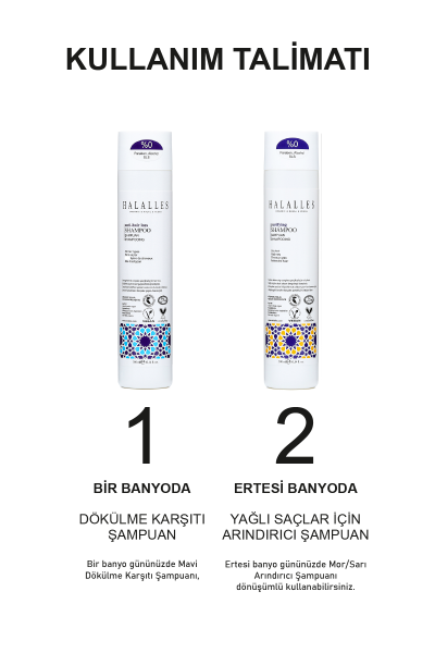 Halalles Saç Dökülmesine Karşı Şampuan İşlemsiz Yağlı Saçlar - Thumbnail