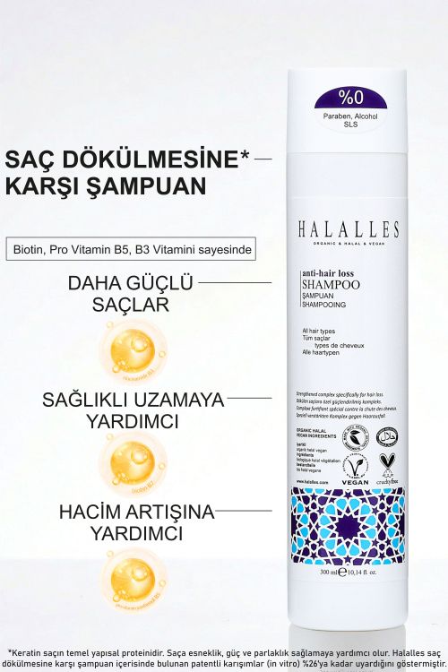 Halalles Saç Dökülmesine Karşı Şampuan