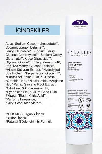 Halalles Saç Dökülmesine Karşı Şampuan Vitamin + Biotin + Amino Asit - Thumbnail