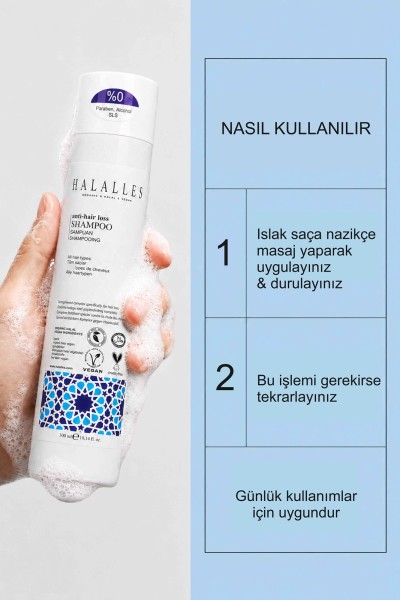 Halalles Saç Dökülmesine Karşı Şampuan Vitamin + Biotin + Amino Asit - Thumbnail
